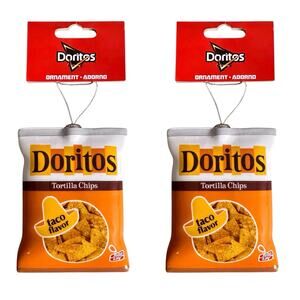 Doritos Taco Flavor Tortilla Chips Decoupage Christmas Ornament RUZ New Lot of 2